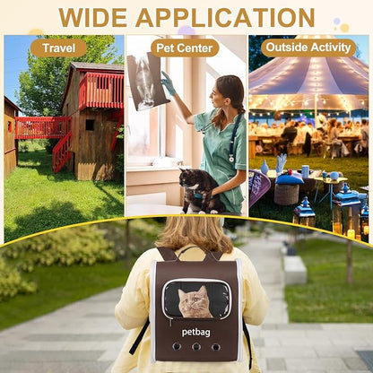 Pet Backpack Carrier, Portable and Ventilated, Oxford Cloth, Dogs Cats and - Image 7