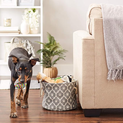Bone Dry Pet Storage Collection Lattice Paw Print, Small Round - Image 5