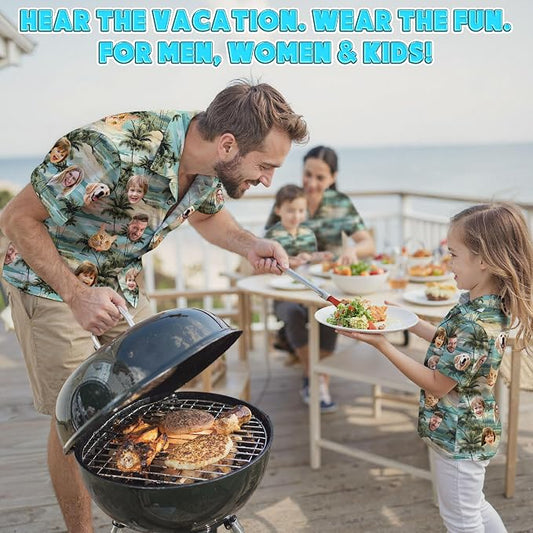 Custom Hawaiian Shirt with Face Photo Picture - Image 2