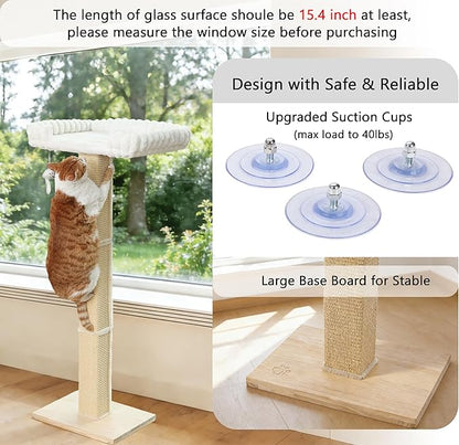 Cat Scratching Post with Large Window Perch - Image 6