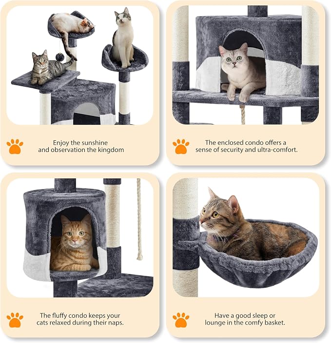 Yaheetech 79in Multi-Level Cat Trees Indoor Cat Tower - Image 5