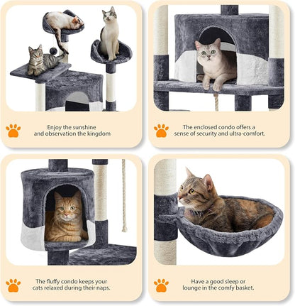 Yaheetech 79in Multi-Level Cat Trees Indoor Cat Tower - Image 5