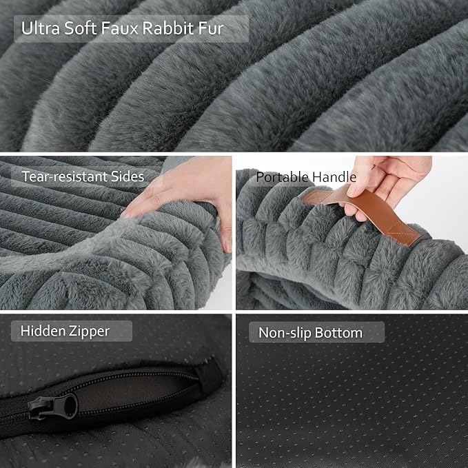 Orthopedic Dog Bed for Large Dogs, Comfort-Sided Calming Pet Bed - Image 7