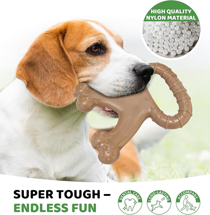 Durable Dog Chew Toy for Aggressive Chewers, Indestructible Nylon Bone - Image 2