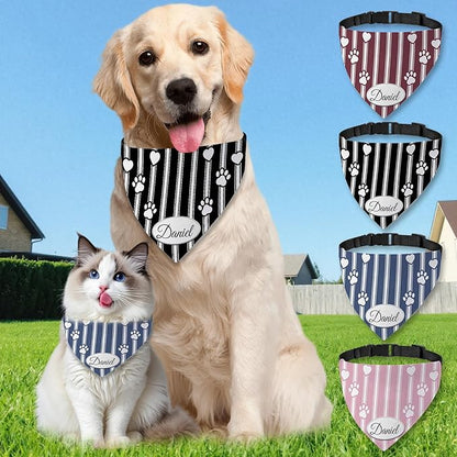 Personalized Dog Bandana Custom Name & Design, Premium Custom Dog Bandana by elesories