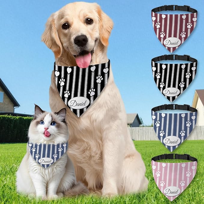 Personalized Dog Bandana Custom Name & Design, Premium Custom Dog Bandana by elesories