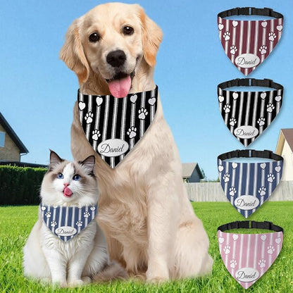 Personalized Dog Bandana Custom Name & Design, Premium Custom Dog Bandana by elesories