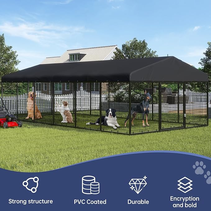 Large Outdoor Dog Enclosure, Heavy Duty Dog Cage - Image 6