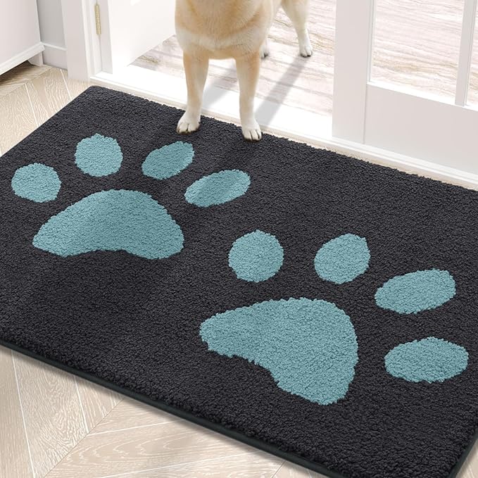 Buganda Dog Door Mat for Muddy Paws, Absorbent Dirt Trapper Washable Indoor by Buganda