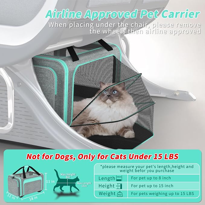Rolling Pet Carrier with Detachable Wheels - Image 2