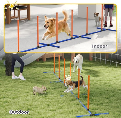 PawHut Adjustable Dog Agility Training Equipment, Dog Agility Course Backyard - Image 7