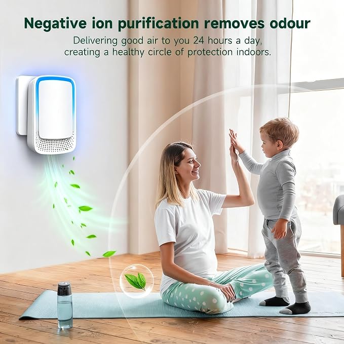 Plug In Air Ionizer Purifier for Home, Negative Ion Generator, Quiet Air - Image 7