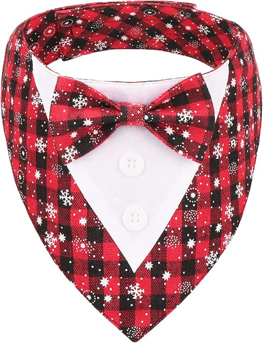 ADOGGYGO Christmas Dog Tuxedo Bandana by ADOGGYGO