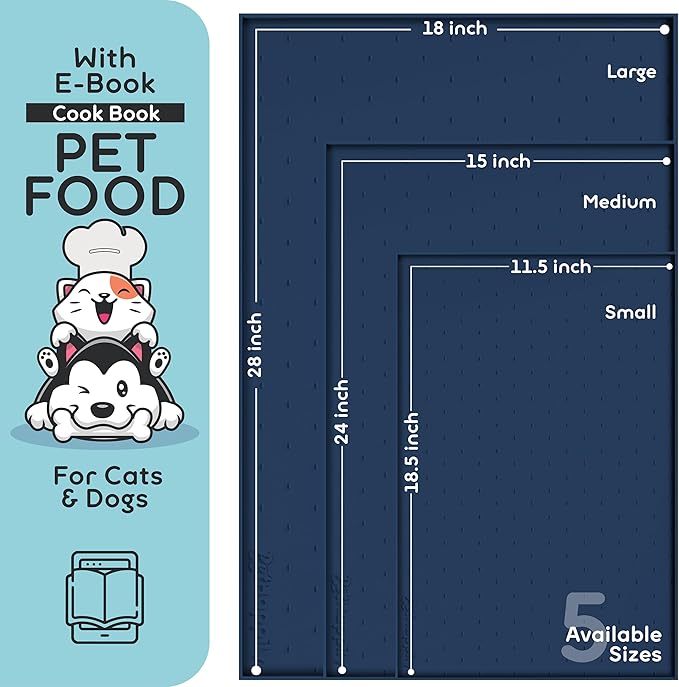 Dog Food Mat - 24x15 Raised Edges Dogs Mat - Image 2
