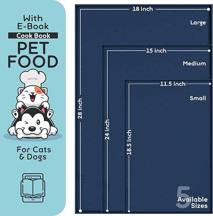 Dog Food Mat - 24x15 Raised Edges Dogs Mat - Image 2