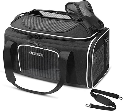 Petskd Top-Expandable Pet Carrier 17x12x8.5 Inches JetBlue Allegiant Spirit by Petskd