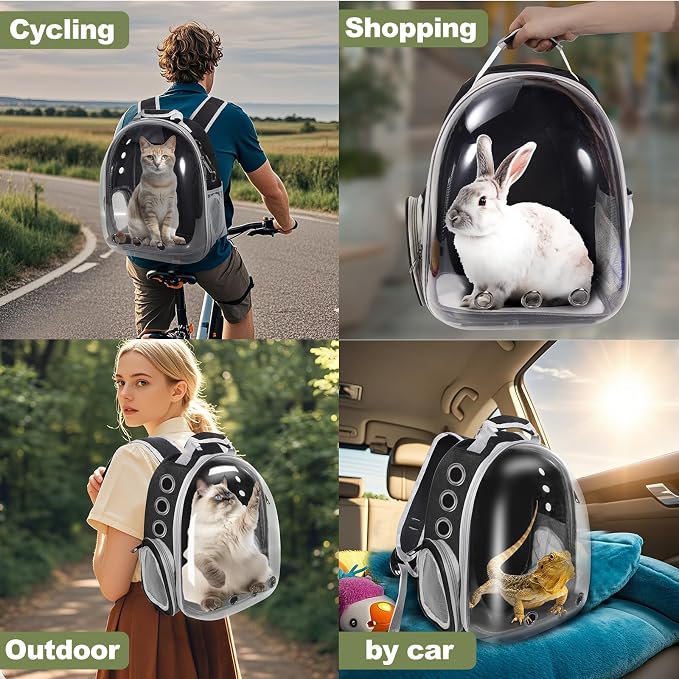 Pet Carrier Backpack Bearded Dragon Cat Bird Rabbit Guinea Pig Small Animal - Image 6