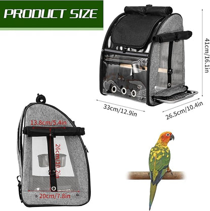 SUERTREE Bird Carrier Bag with Indestructible Stainless Steel Mesh, Bird Travel - Image 4