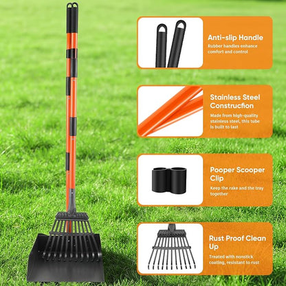 Pooper Scooper, Detachable Long Handle Dog Pooper Scoopers - Image 4