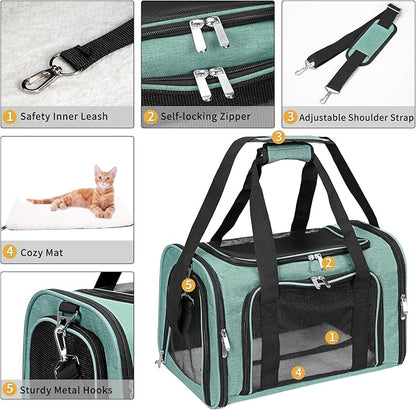Soft-Sided Cat/Dog/Pet Carrier, Collapsible Pets Travel Carriers - Image 4