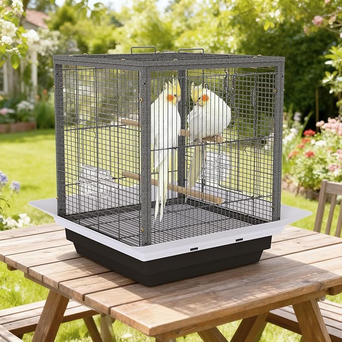 Garvee Small Bird Cage with Playground Stand, 20 Inch High Travel Bird Cage - Image 7