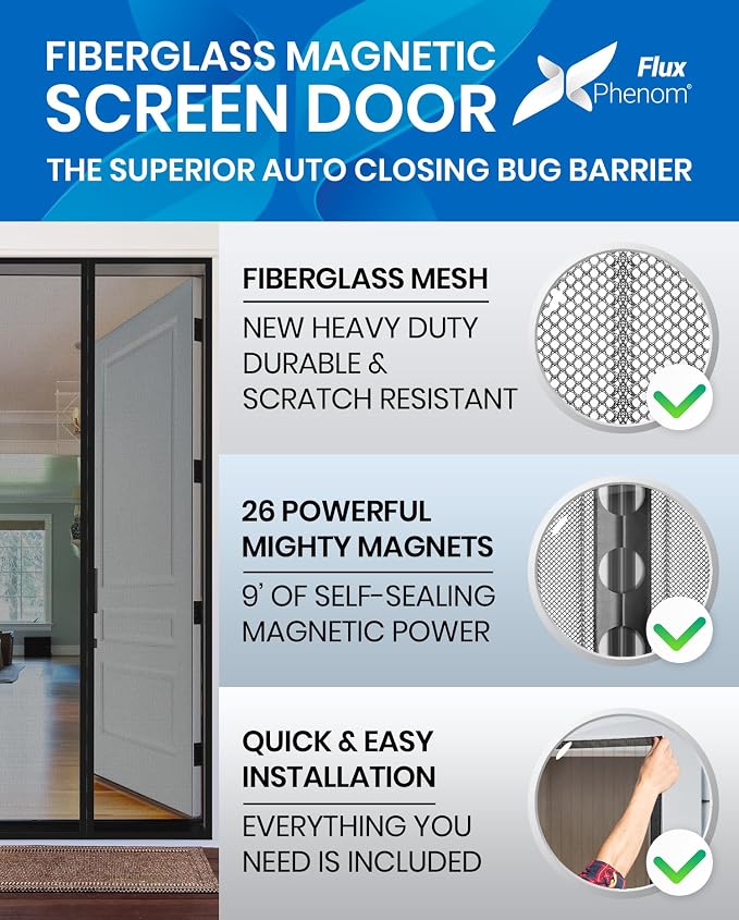 Flux Phenom Upgraded Magnetic Screen Door - Image 2