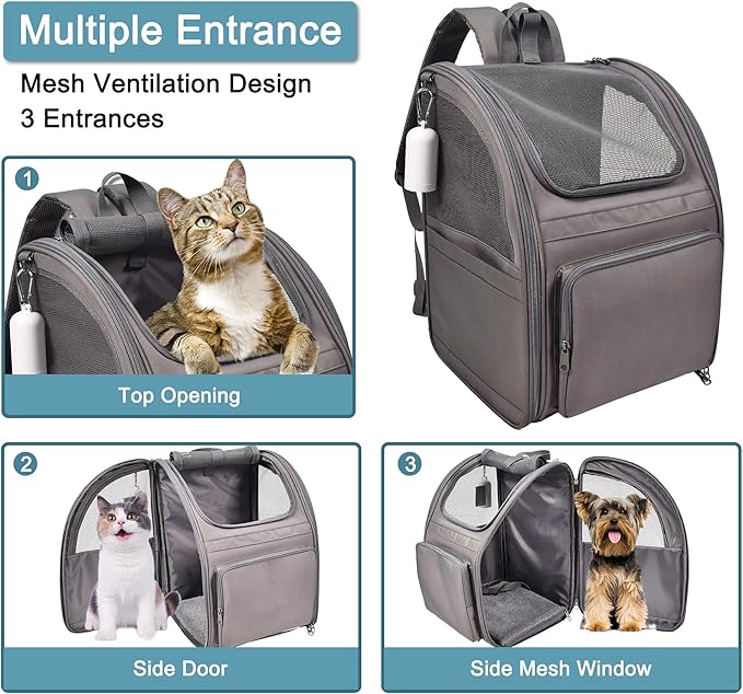 Jespet Pet Backpack Carrier for Small Dog, Soft Carrier Backpack Ideal for - Image 6