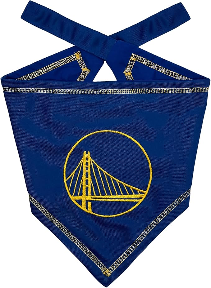 Pets First NBA Golden State Warriors TIE Bandana, Size Large/X-Large. Dog by PETSFIRST