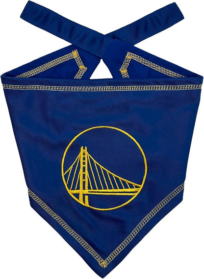 Pets First NBA Golden State Warriors TIE Bandana, Size Large/X-Large. Dog by PETSFIRST