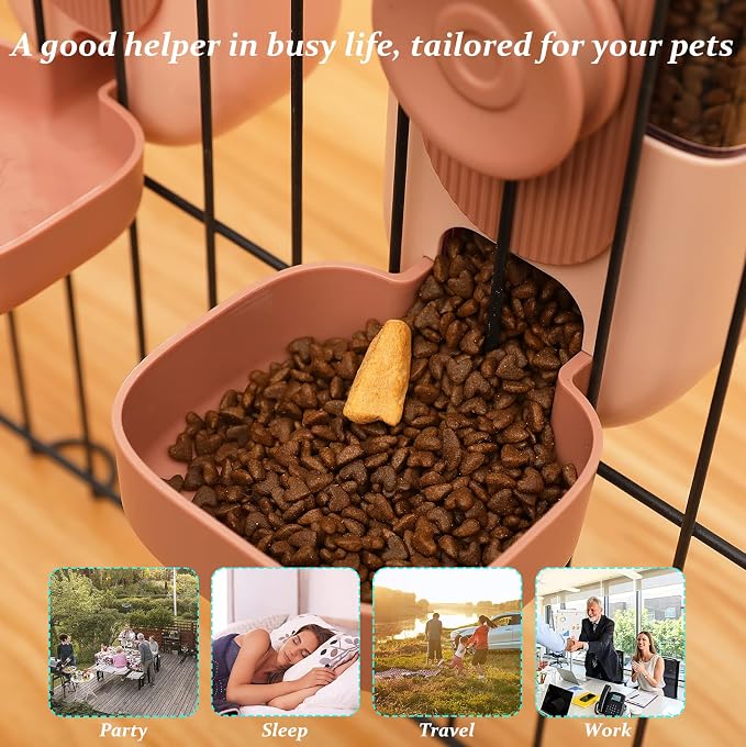 Kenond 35oz Hanging Automatic Pet Food Water Dispenser, Auto Gravity Pet Feeder - Image 5