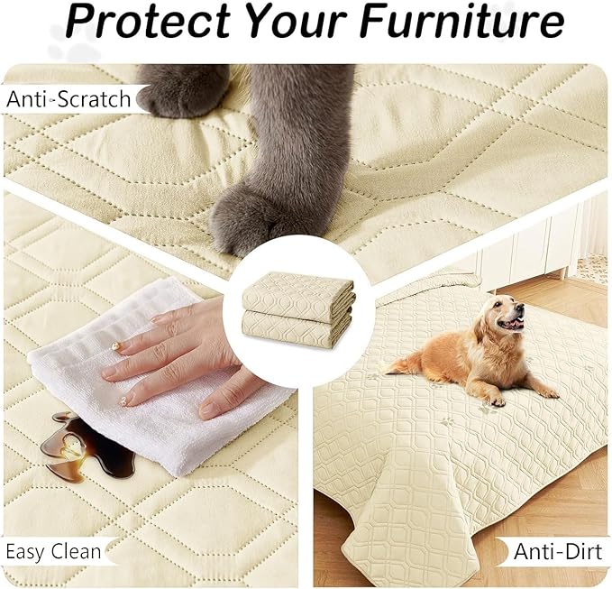 hyha Waterproof Dog Bed Blanket, Soft Pet Blankets, Waterproof Couch Cover - Image 4