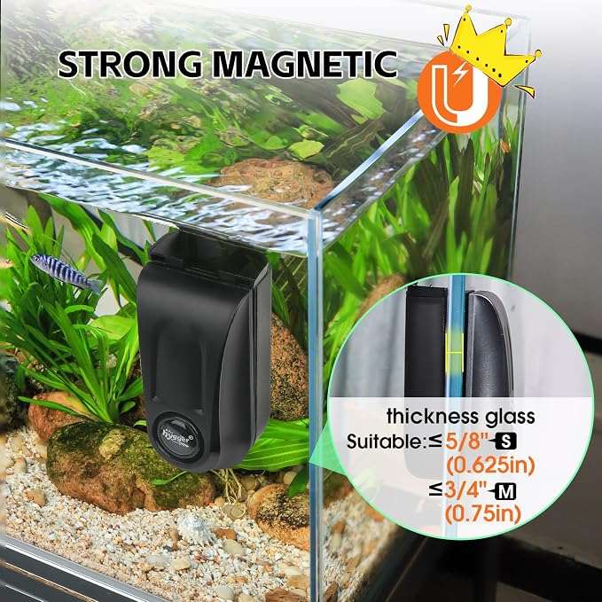 hygger Aquarium Glass Cleaner, Magnetic Fish Tank Cleaner Brush - Image 2