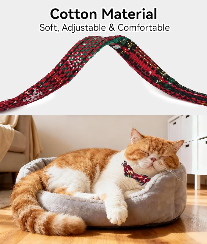 Joytale 2 Pack Christmas Cat Collar - Image 4