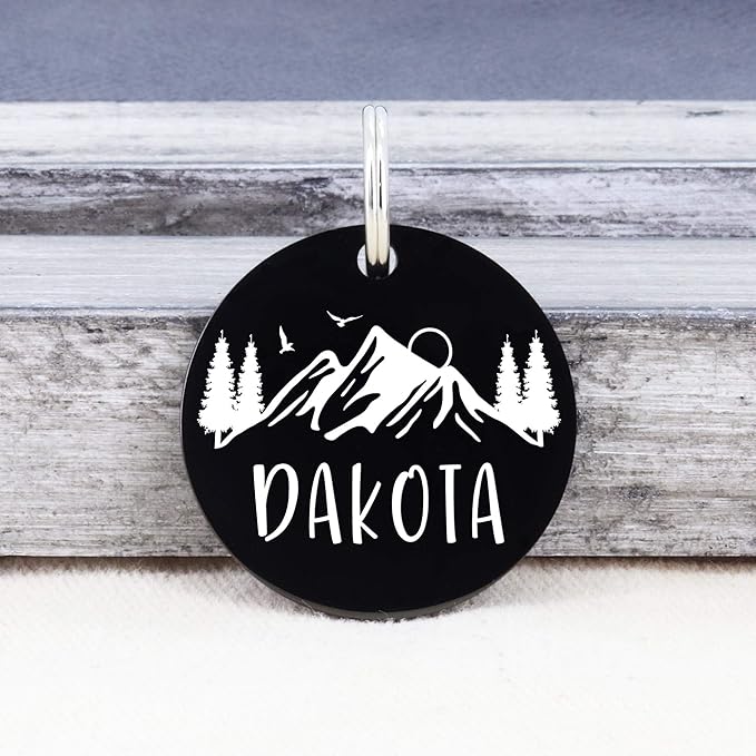 Ultra Joys Stainless Steel Pet ID Tag Dog Name Tags Personalized Front & Back - Image 2