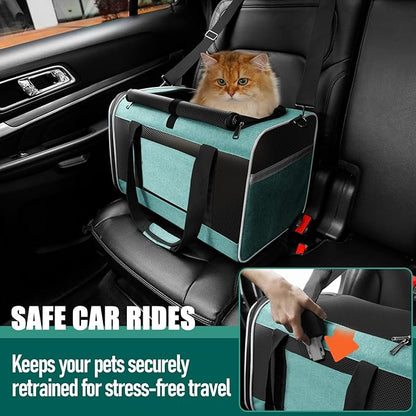 Soft Cat Carrier Large Cat 20 lbs/Kitty Cat Travel Crate - Image 5