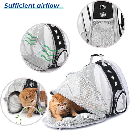 Lollimeow Cat Carrier Backpack, Expandable Bubble Pet Carrier - Image 4