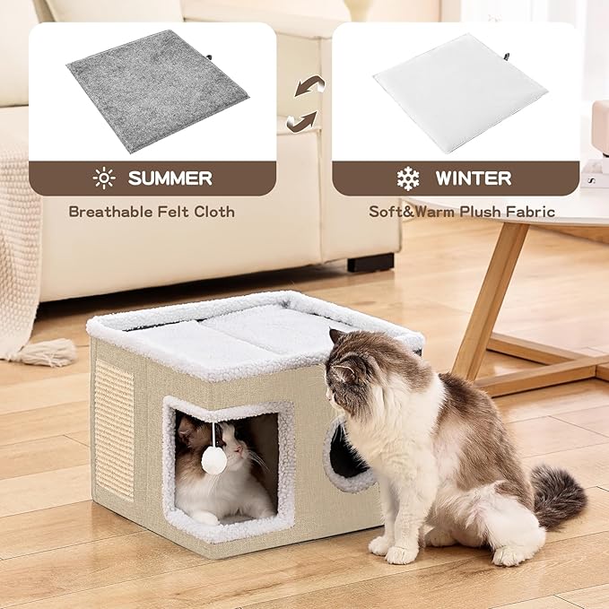 Cat Beds for Indoor Cats Houses, Large Cat Cave - Image 3
