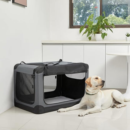 Amazon Basics 4-Door Portable Folding Soft Dog Crate, Collapsible Travel Kennel - Image 7