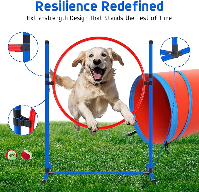 Dog Agility Equipment, Dog Agility Course Backyard Set Obstacle Course Backyard - Image 2