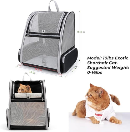 Lollimeow Cat Backpack Carrier, Airline Approved, Safe - Image 2
