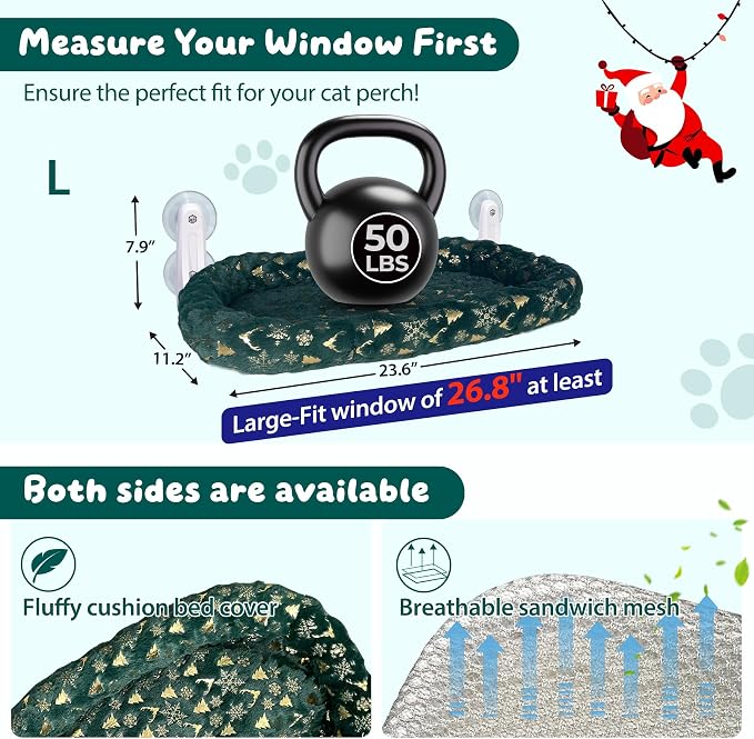L&W BROS. 2-Pack Foldable Cat Window Perches - Image 2