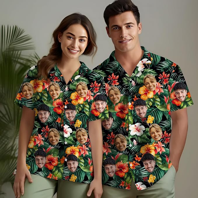 Custom Hawaiian Shirt with Face Photo Picture - Image 2