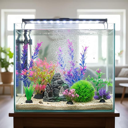 Ameliade Aquarium Artificial Plastic Plants Decorations and Rock Cave Decor Set - Image 6