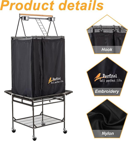 Bird Cage Cover Good Night Birdcage Cover Black-Out Birdcage Cover Durable - Image 3