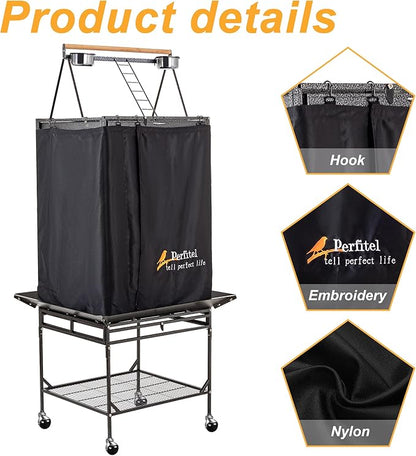 Bird Cage Cover Good Night Birdcage Cover Black-Out Birdcage Cover Durable - Image 3