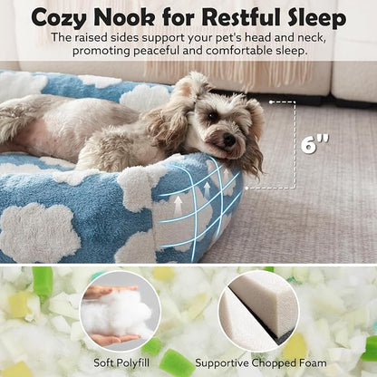 JOEJOY Small Dog Bed for Small Dogs, Rectangle Washable Orthopedic Dog Bed - Image 2