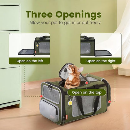Pawaii Pet Carrier, TSA Airline Approved Cat Carrier, Soft Sided Collapsible - Image 9