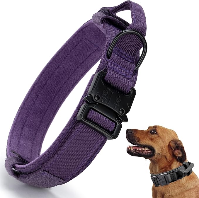 Tactical Dog Collar, Adjustable Military Training Nylon Dog Collar by CADONO