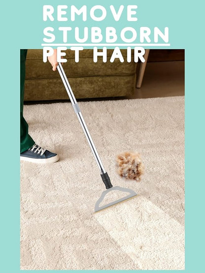 Pet Hair Remover for Carpets, Adjustable Long Handle Carpet Rake for Dog Cat - Image 3