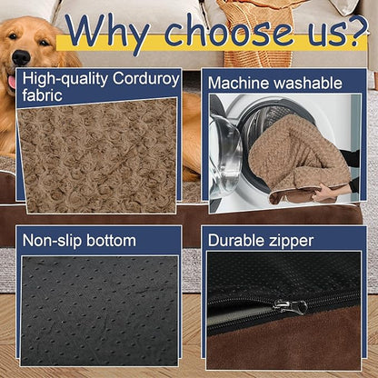 Orthopedic Dog Bed for Large Medium Sized, Washable Memory Foam Large Dog Bed - Image 3